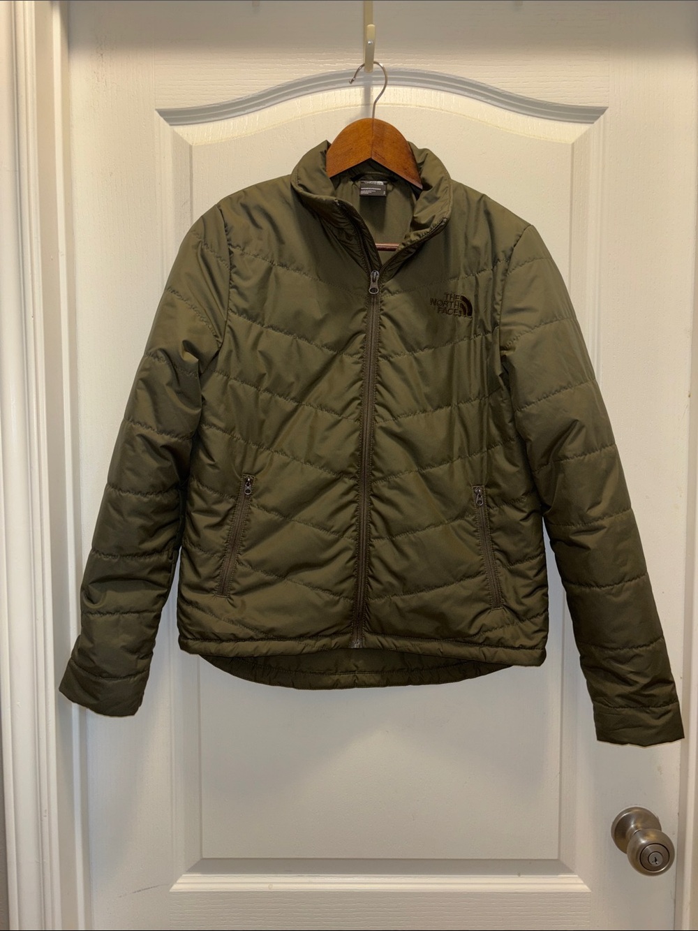 The North Face Women’s Small Jacket Olive Green Quilted